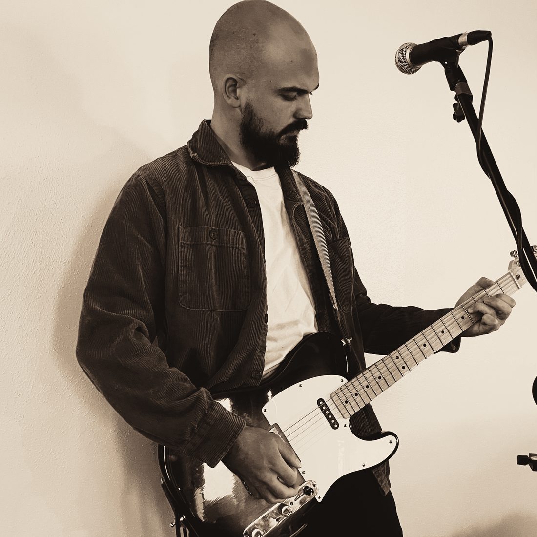 Dane Pollard playing his Telecaster